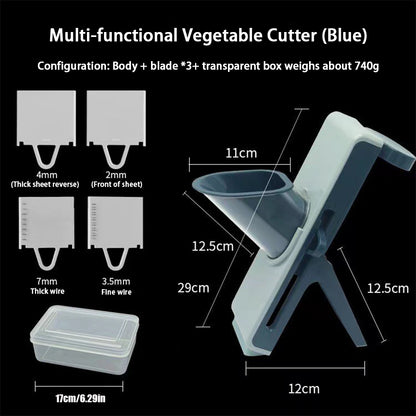 Mandoline Food Slicer Adjustable 3 in 1 Slicer for Kitchen Food Chopper Safe Multi Functional Vegetable Cutter Fast Meal Prep