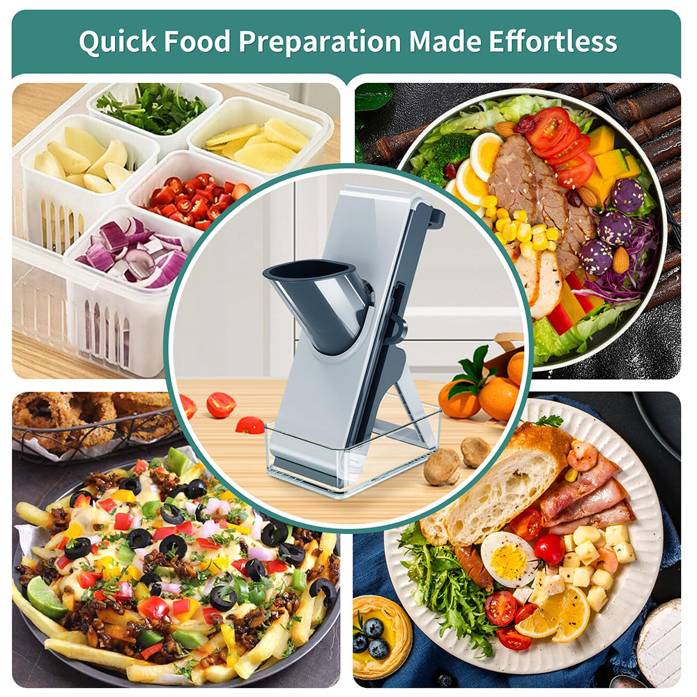 Mandoline Food Slicer Adjustable 3 in 1 Slicer for Kitchen Food Chopper Safe Multi Functional Vegetable Cutter Fast Meal Prep