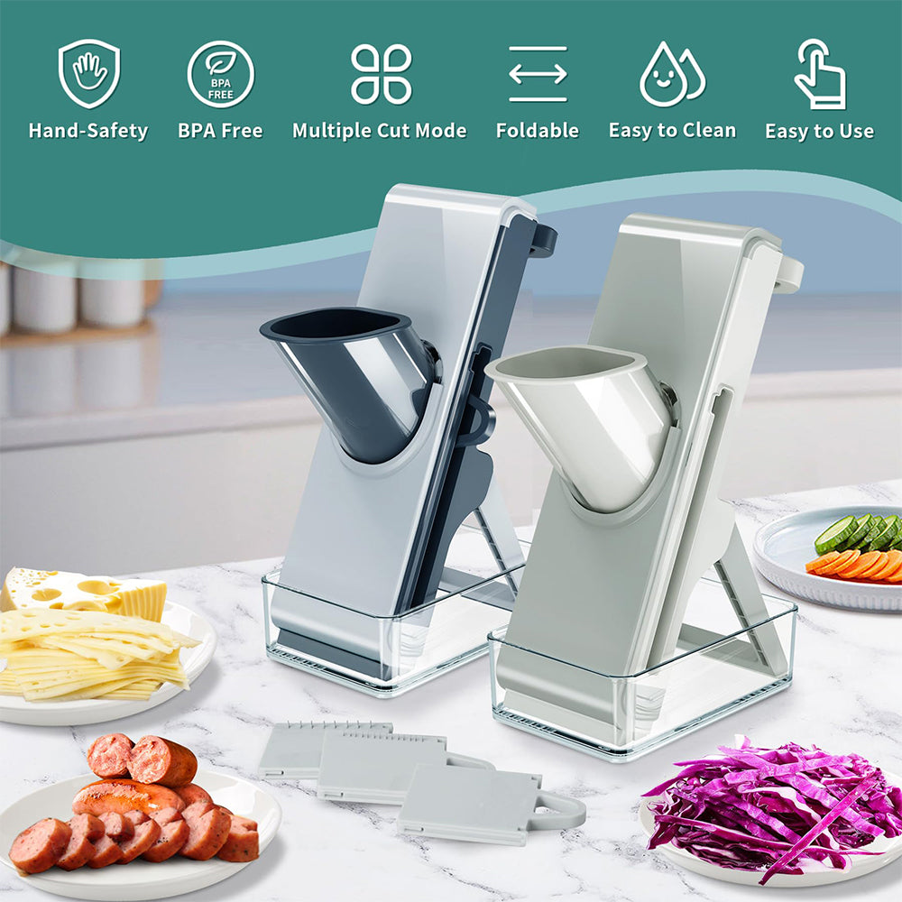 Mandoline Food Slicer Adjustable 3 in 1 Slicer for Kitchen Food Chopper Safe Multi Functional Vegetable Cutter Fast Meal Prep